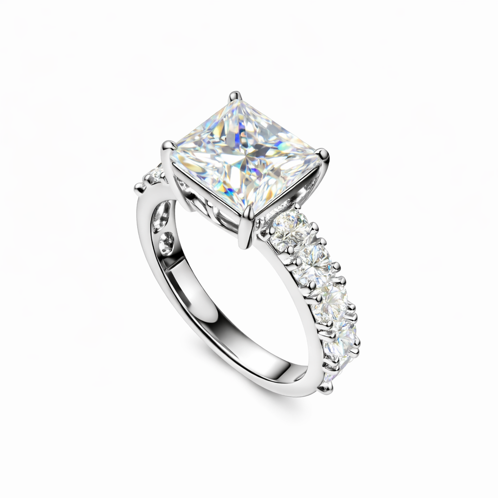 A Princess-Cut Ring with Timeless Brilliance - GRA Certified