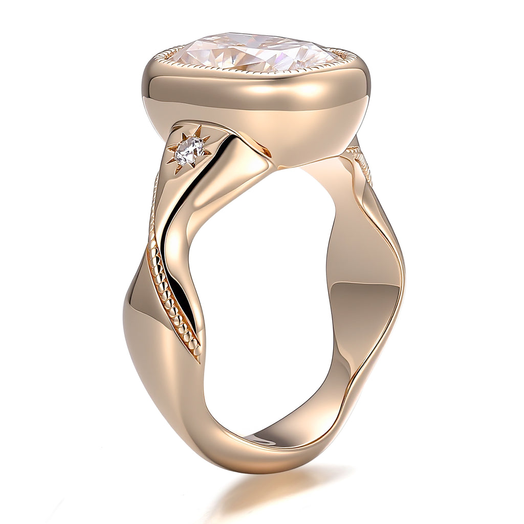A Vintage-Inspired Ring with Golden Radiance - GRA Certified