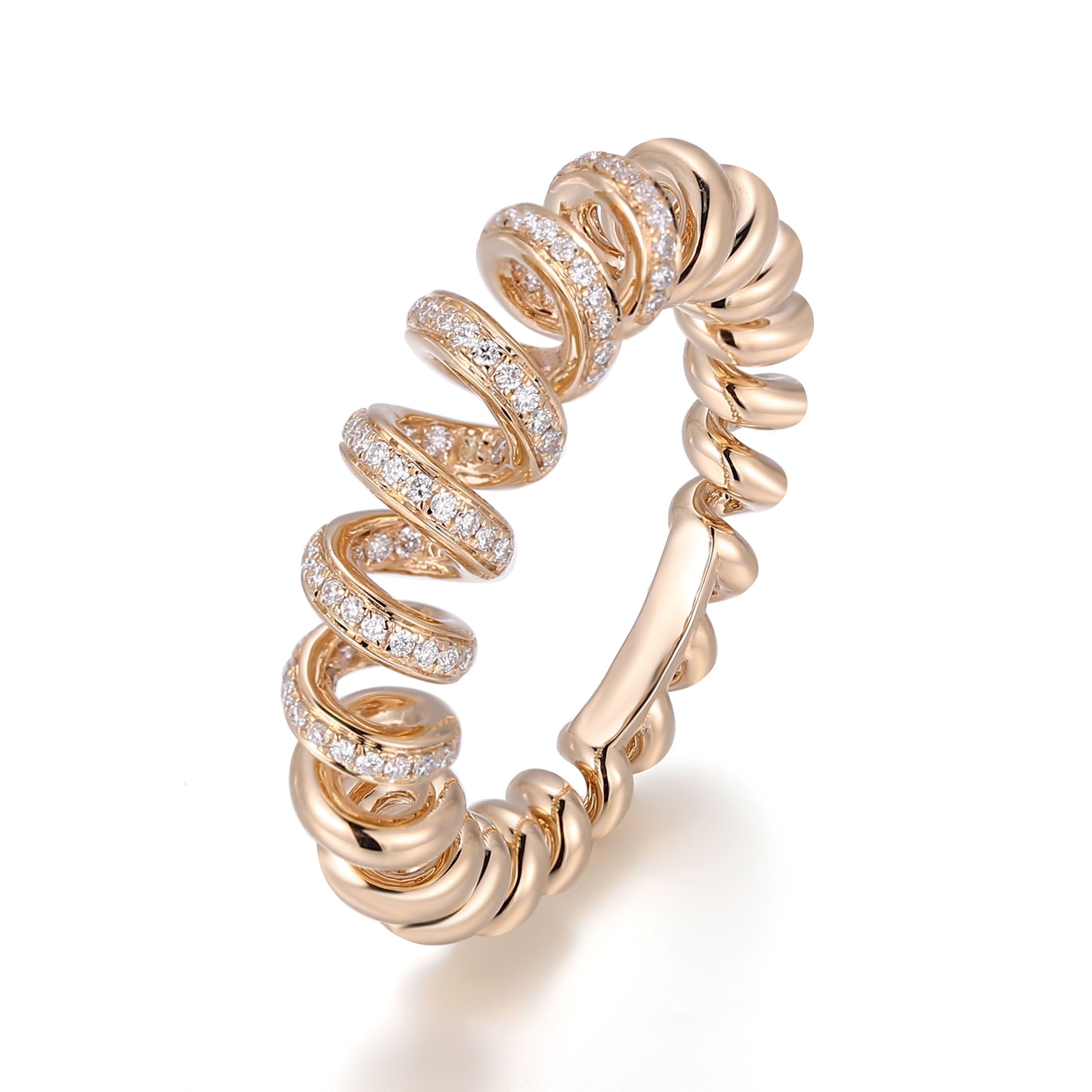 Twisted Elegance in Gold - IGI Certified