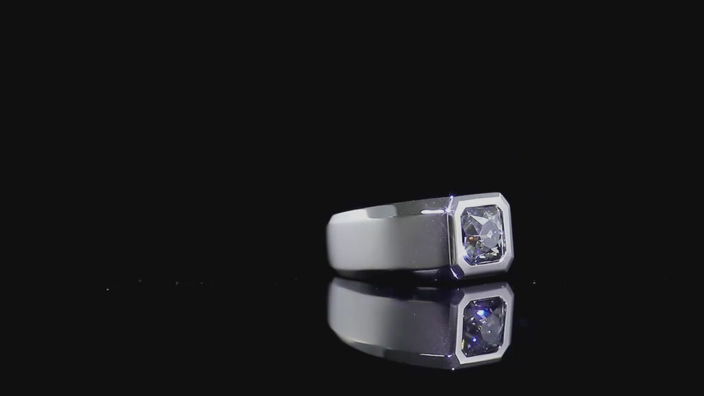 A Bold Cushion Cut Ring with Modern Edge - GRA Certified