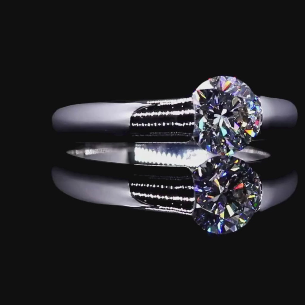 Aurora Solitaire Engagement Ring - IGI Certified