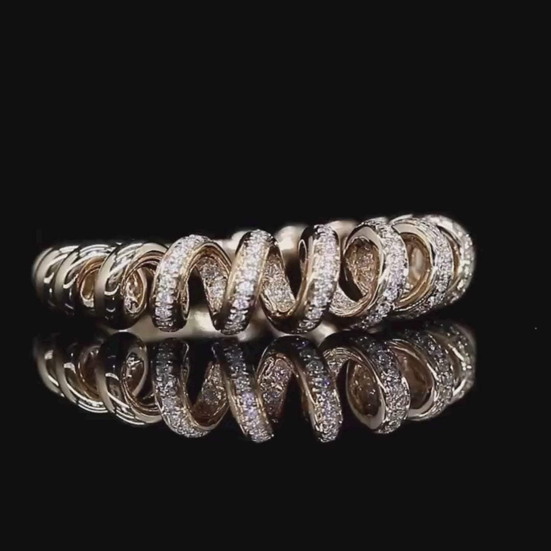Twisted Elegance in Gold - IGI Certified