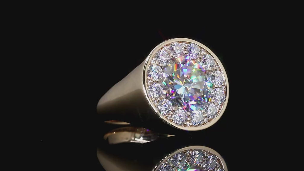 A Golden Statement with Unforgettable Sparkle - GRA Certified