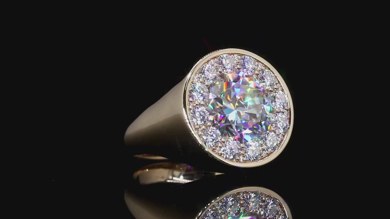 A Golden Statement with Unforgettable Sparkle - GRA Certified