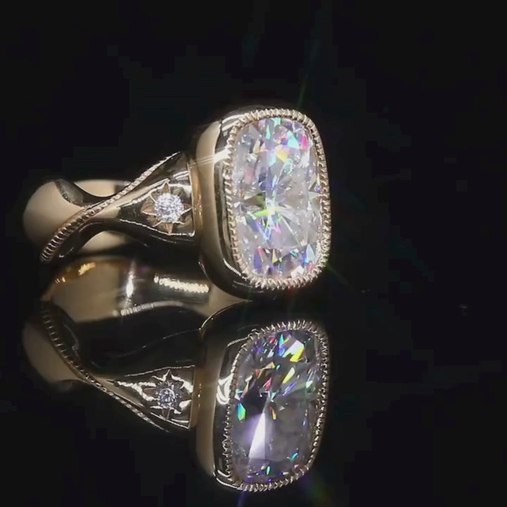 A Vintage-Inspired Ring with Golden Radiance - GRA Certified